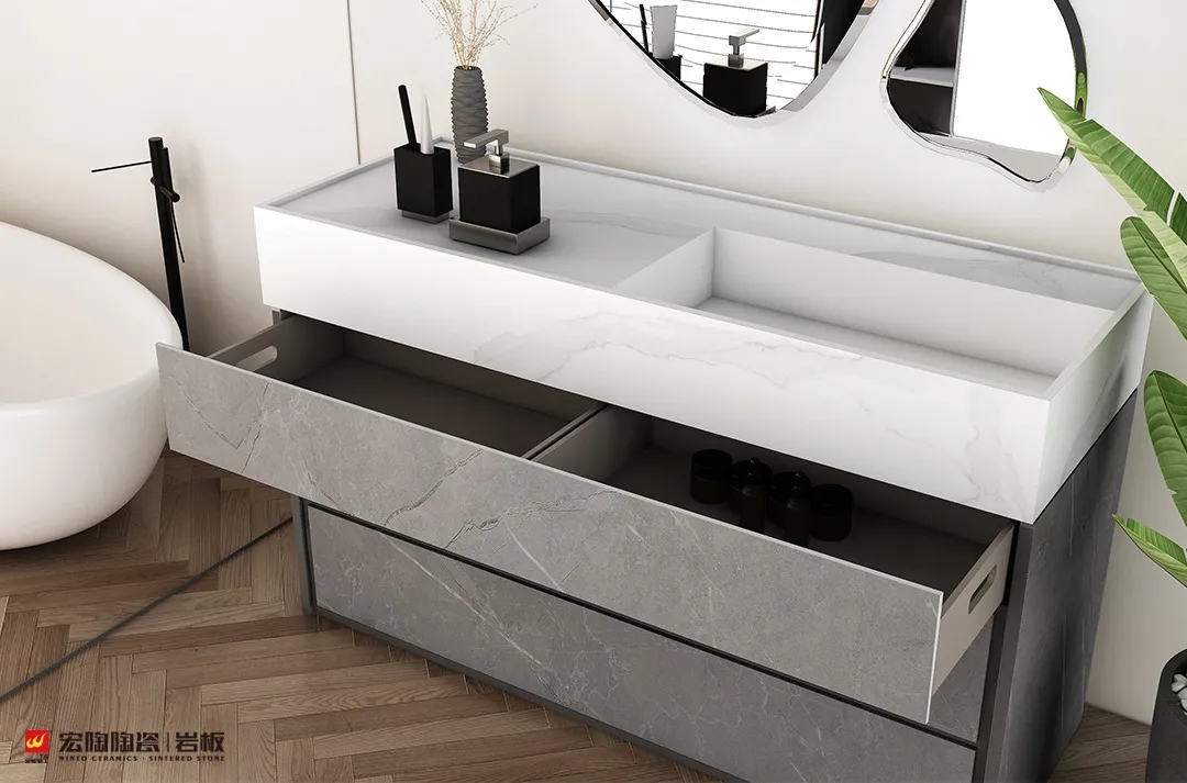 太阳城官网岩板洗手间效果图