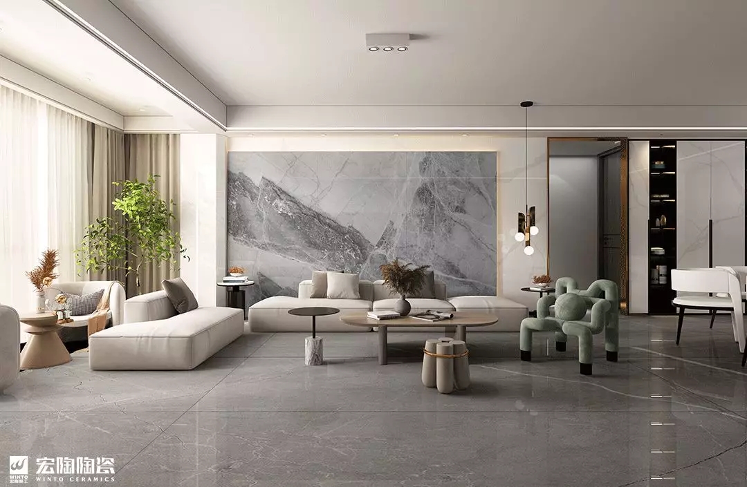 太阳城官网9-TPG2412F002ABC吉尼斯灰1200×2400×9mm瓷砖地砖装修效果图