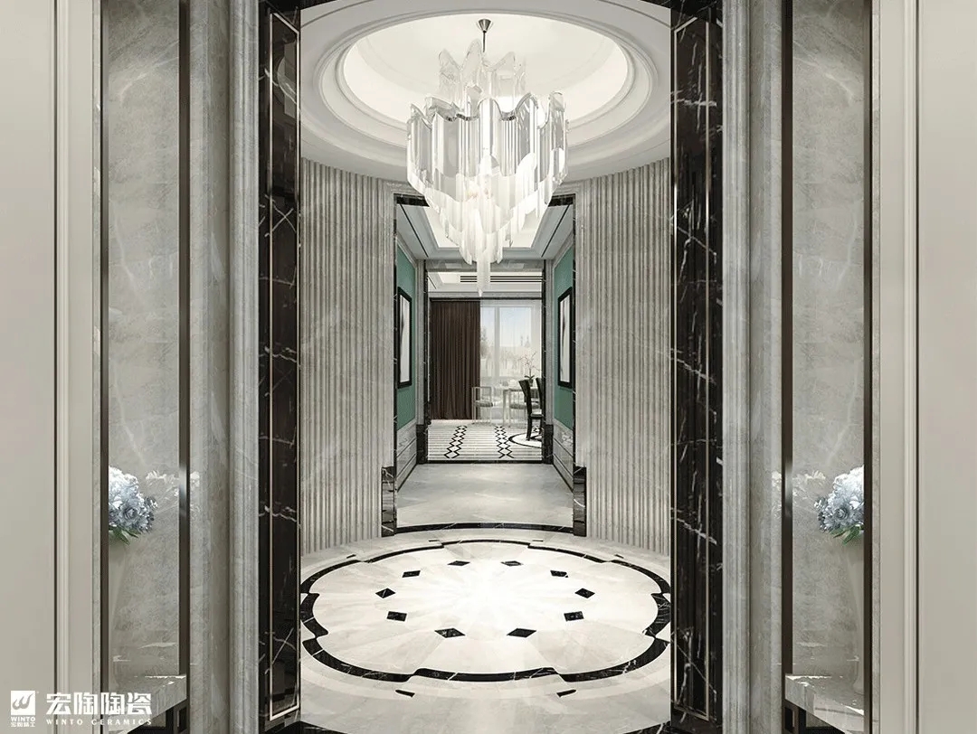 太阳城官网夜飘雪TPGM80006瓷砖地砖装修效果图 