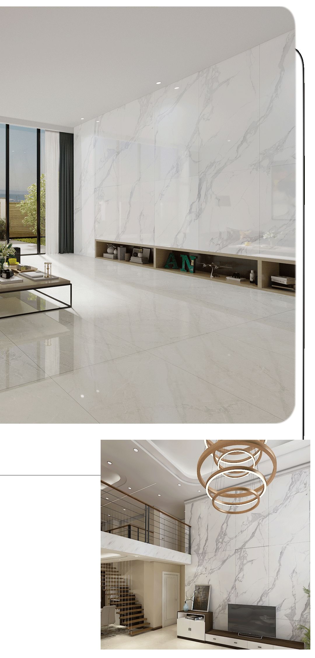 太阳城官网900x1800mm陶瓷大板柏斯高灰装修效果图