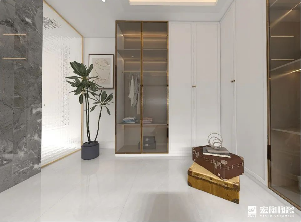 太阳城官网地砖TPJ157014层影灰足影灰衣帽间效果图